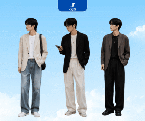 Áo blazer nam phối với các mẫu quần