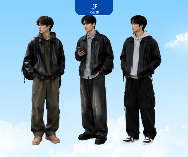 Áo Da Nam Bomber Basic - Ảnh 4