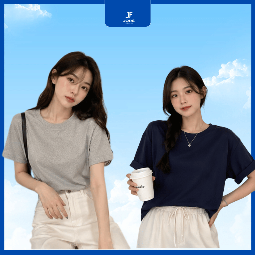 Áo Basic Nữ Cổ Tròn Cotton Cao Cấp - Ảnh 5
