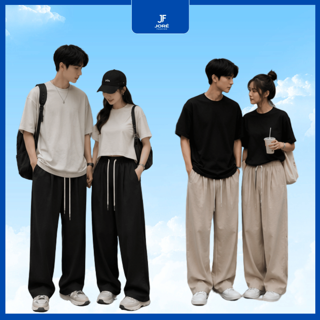 Quần Đôi Couple Ống Suông Basic - Ảnh 5